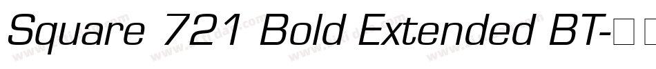 Square 721 Bold Extended BT字体转换